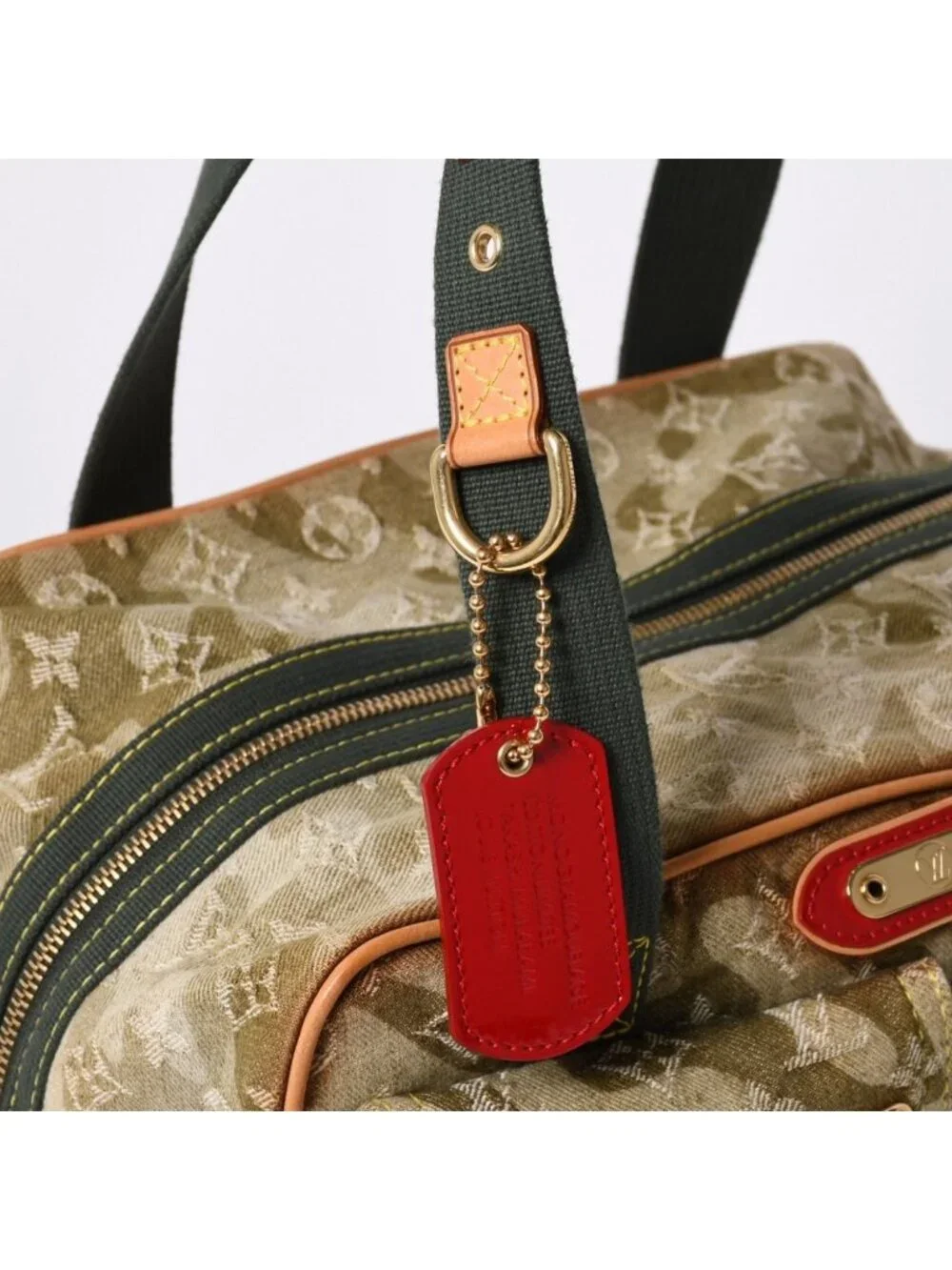 Louis Vuitton Monogram Moflage Denim Jasmine Handbag Khaki Takashi Murakami